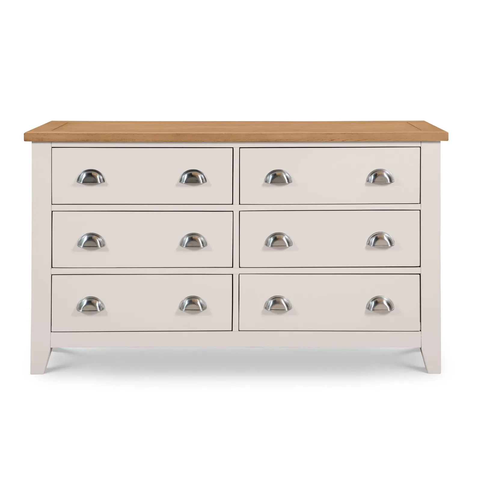 Richmond 6 Drawer Wide Chest Grey