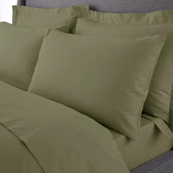 Hotel 230 Thread Count Crisp 100% Cotton Percale Standard Pillowcase Pair