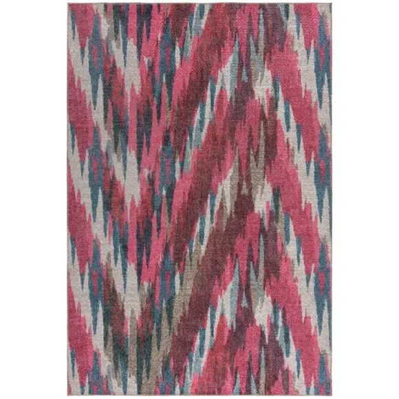 Ikat Abstract Washable Rug 5