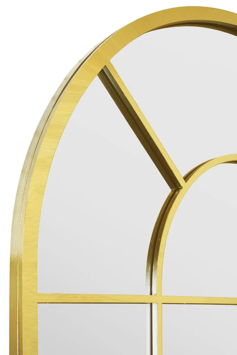 MirrorOutlet Gold Framed Arched Window Garden Mirror 71" X 33.5" (180x85CM) 6