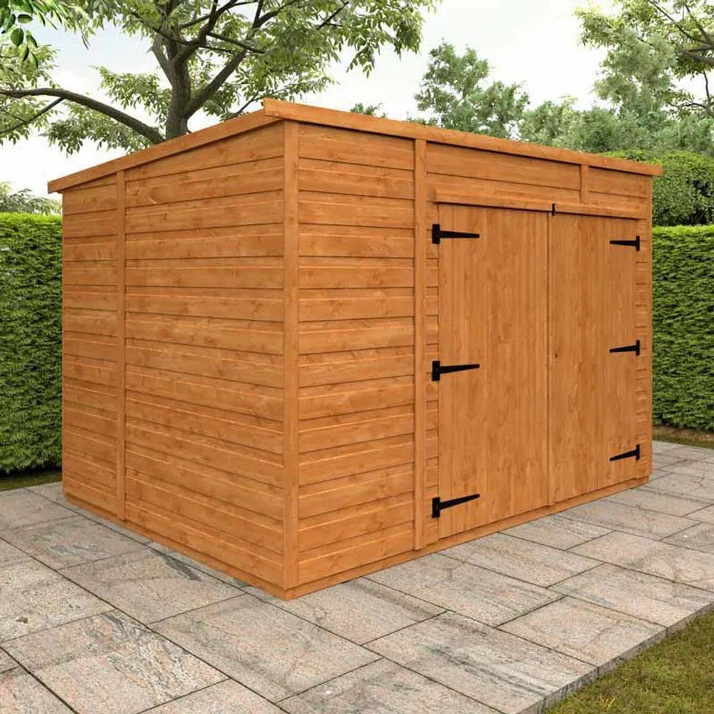 Buttercup Farm 8x6 Flex Pent Bike Store 12mm Flex - L243.8 x W175 x H179.1 cm in Burnt Orange 2