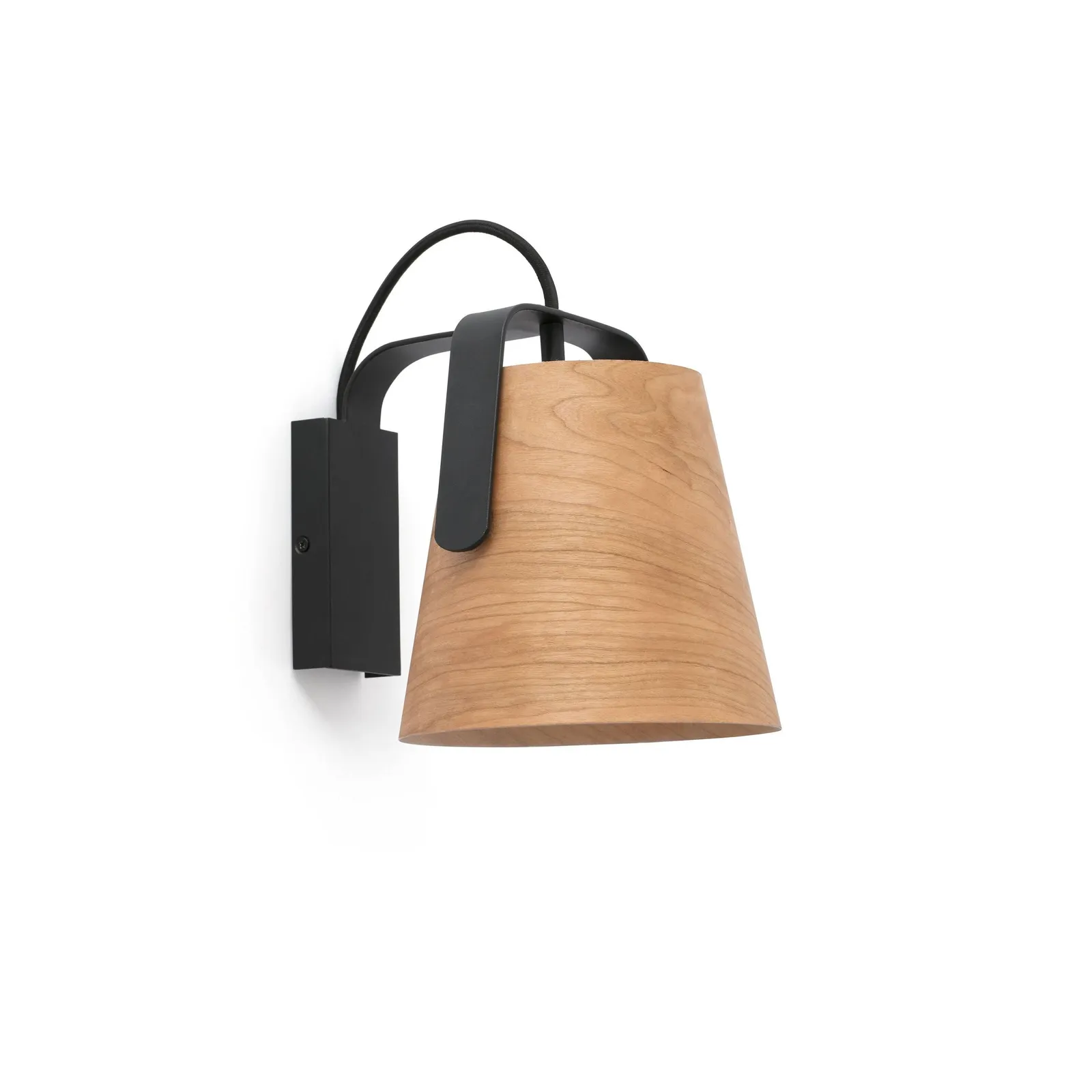 Netlighting Stood 1 Light Indoor Wall Lamp Black Wood E27 2