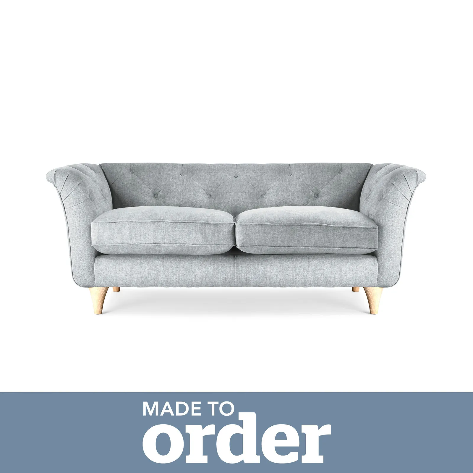 Jaipur 2 Seater Sofa Brushed Plain Fabric Brushed Plain Dew