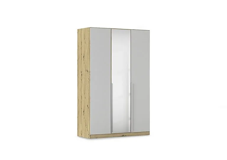 Freja 136cm 3 Door Hinged Decor Wardrobe With Mirror Door