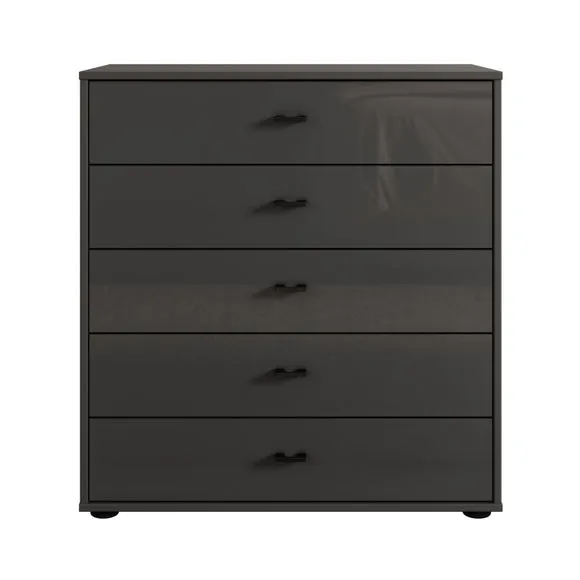 Wiemann Kahla Glass Fronted Large 5 Drawer Chest 2