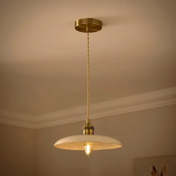 Churchgate Fawsley Fern Industrial Adjustable Pendant Light 2
