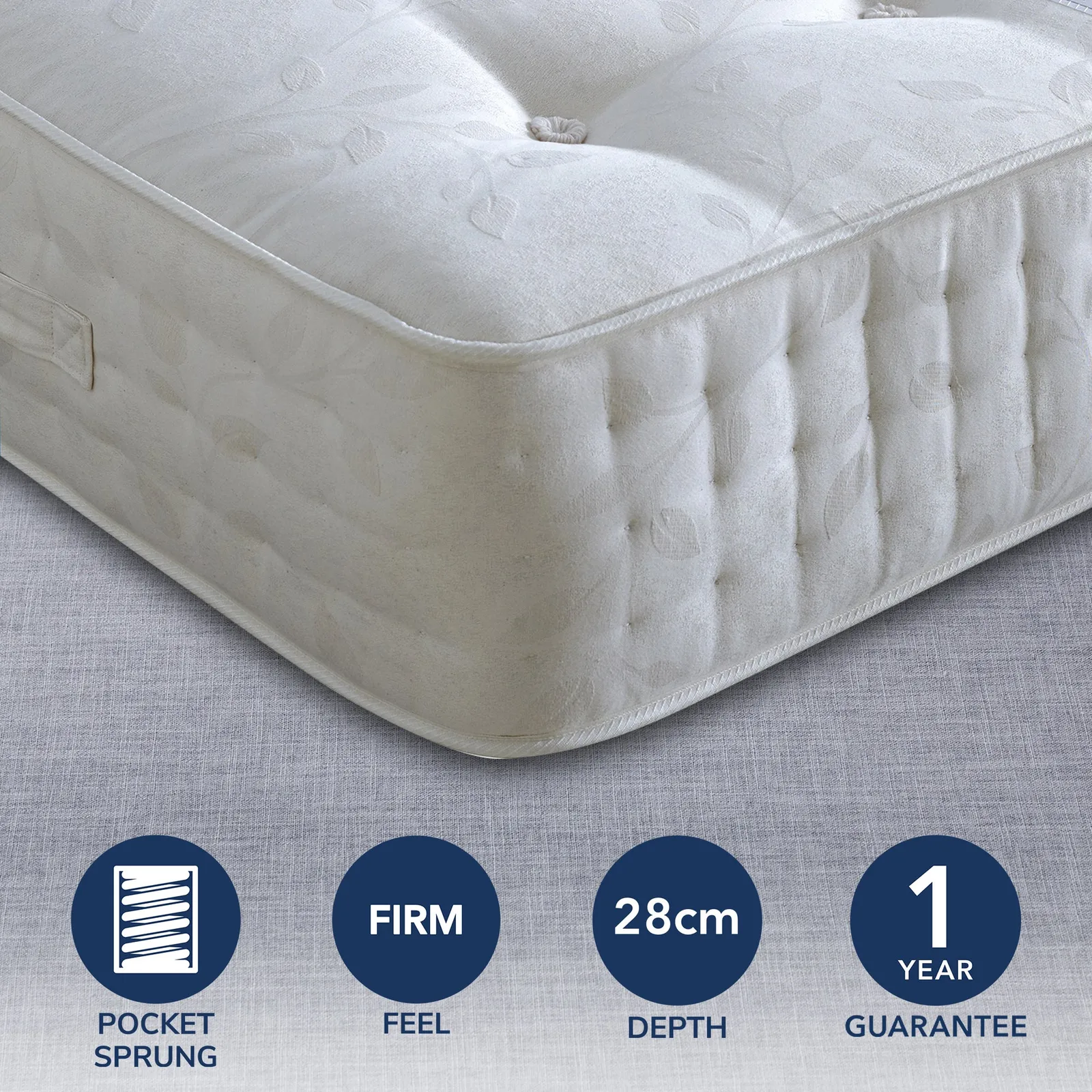 Ambassador Firm 3000 Pocket Mattress White