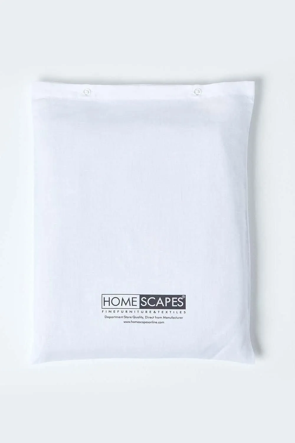 Homescapes Luxury Soft Plain European Linen Duvet Cover Set in White 5