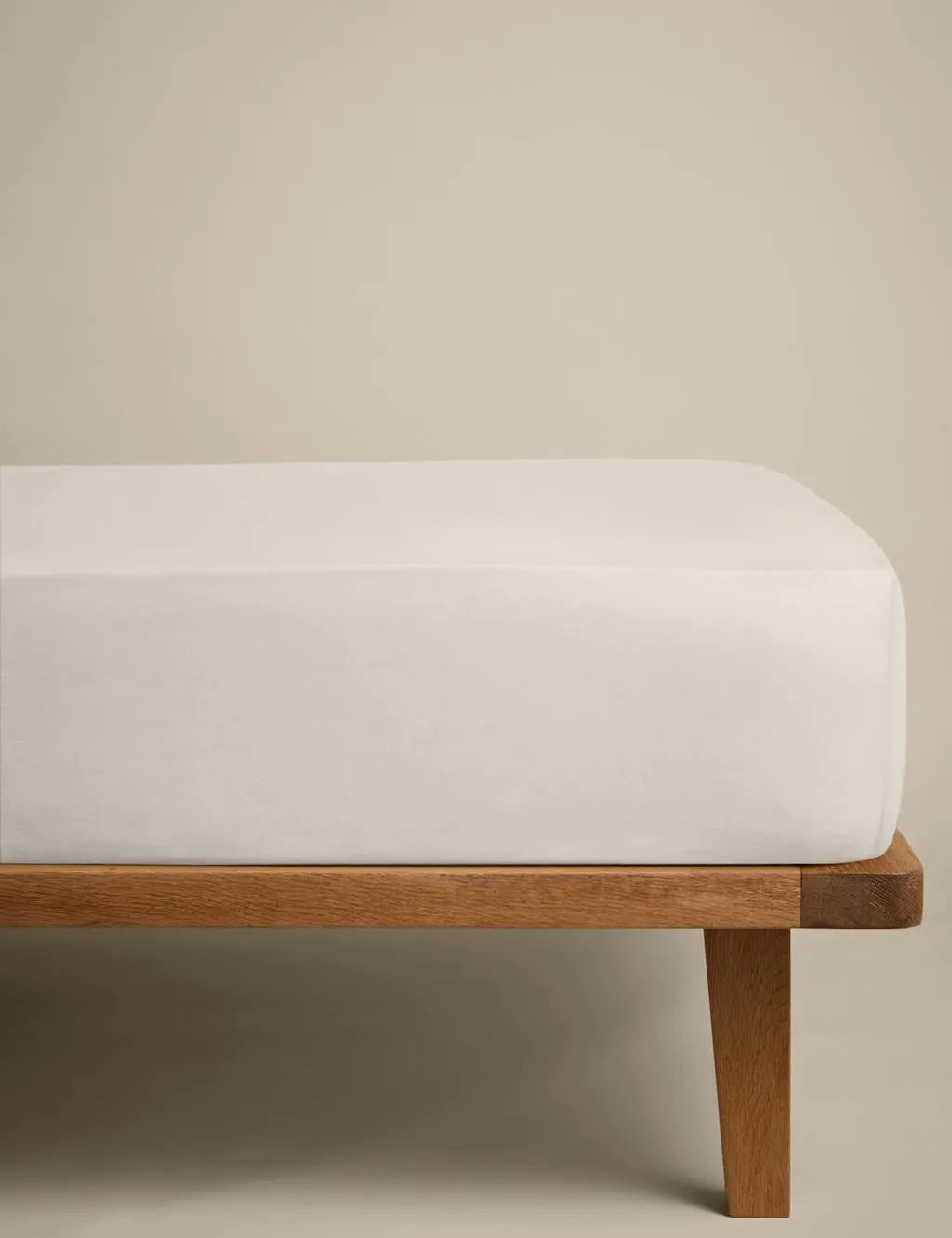 M&S Cotton Rich Fitted Sheet Linen