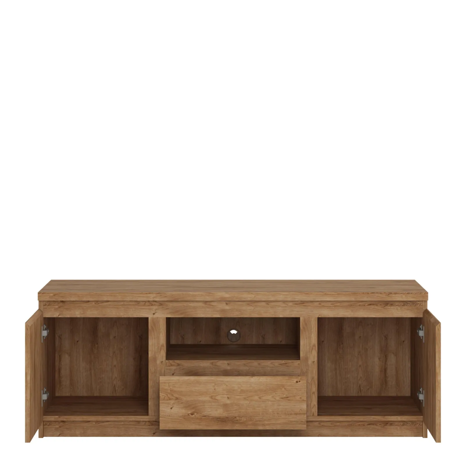 Furniture To Go Fribo 2 Door 1 Drawer 136cm wide TV Cabinet in Brown 2