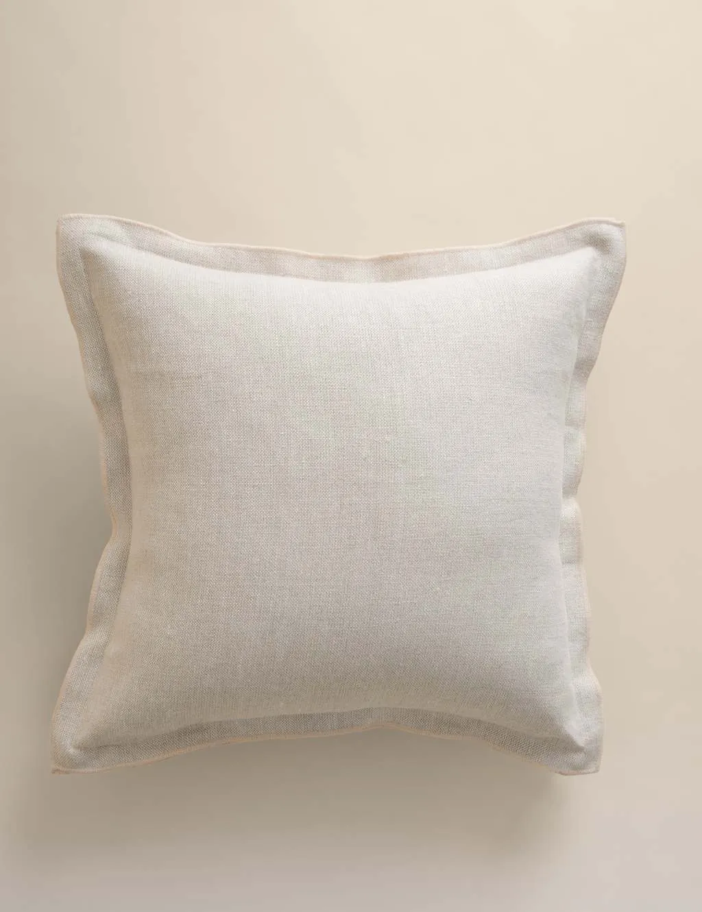 M&S Pure Linen Cushion Ecru