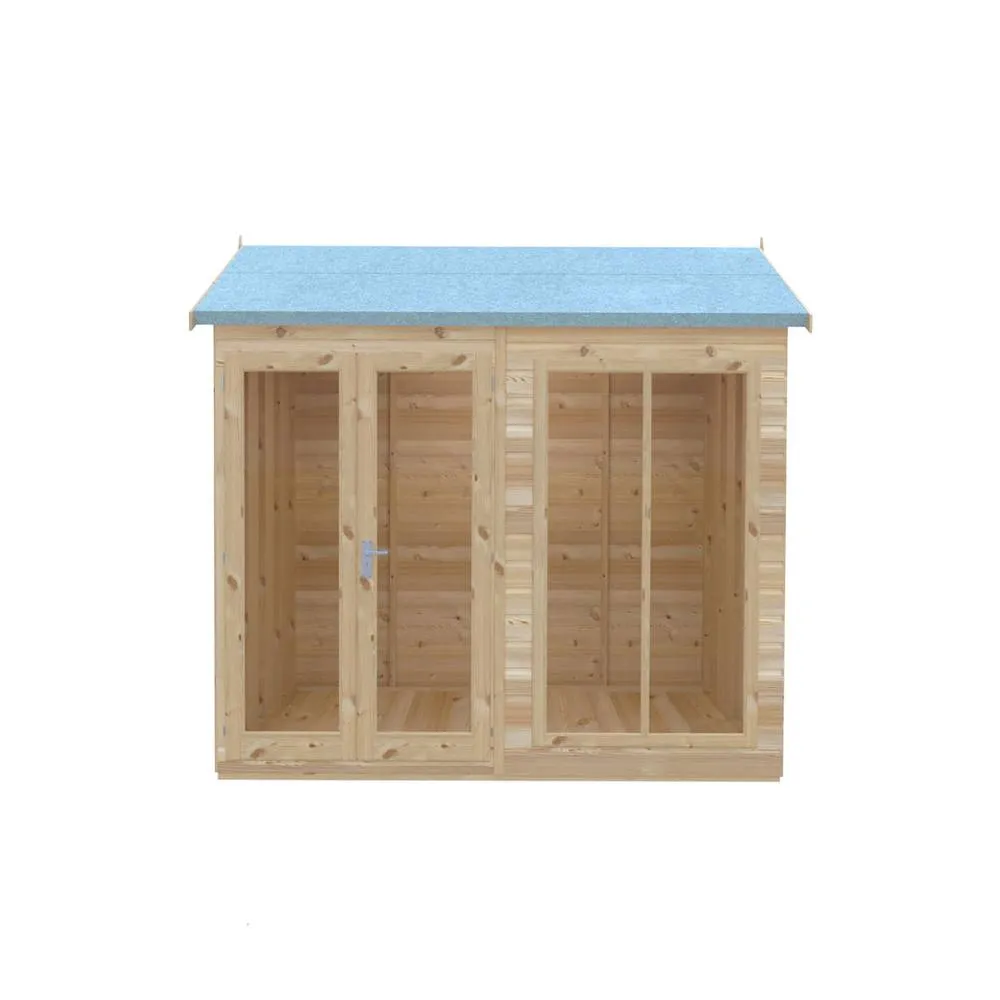 Shires Mayfield 8 x 6 Summerhouse - Wood - L19.9 x W238 x H240.9 cm in Light Brown