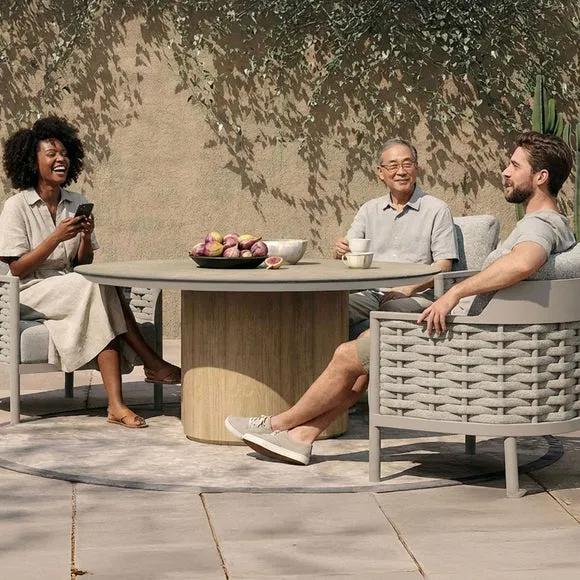 Olma Round 4 Seater Garden Dining Set 5