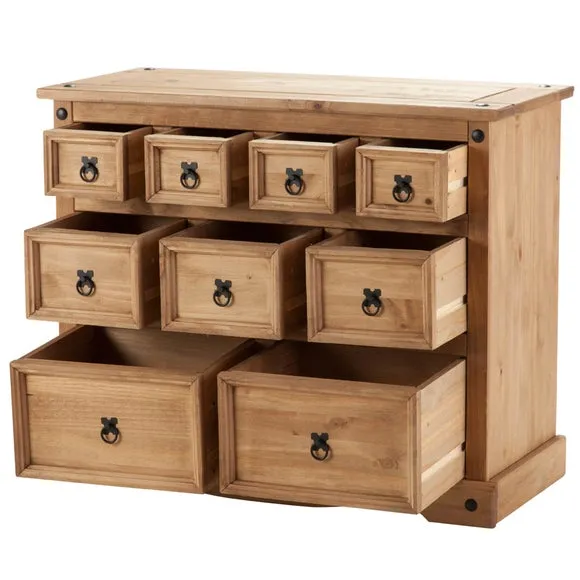 Corona 9 Drawer Chest, Pine 4