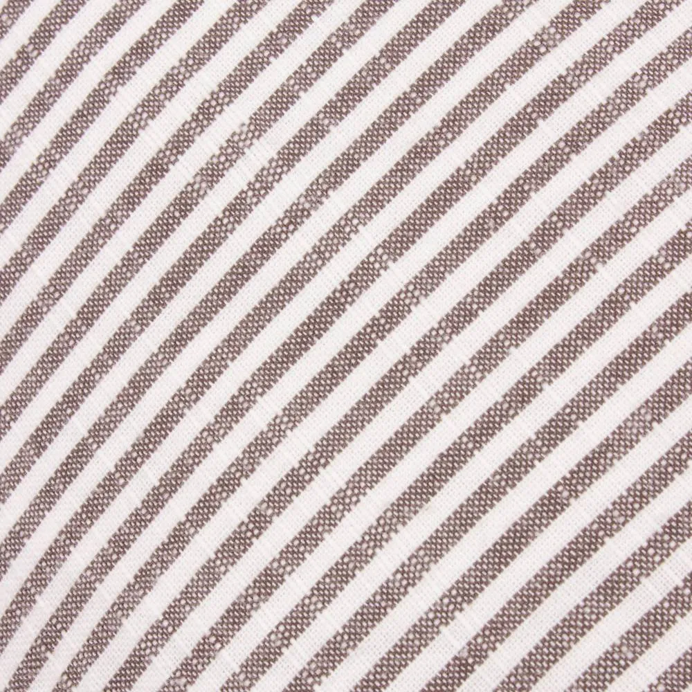 Yard Truro Stripe Reversible 100% Cotton Cushion in Chocolate 5