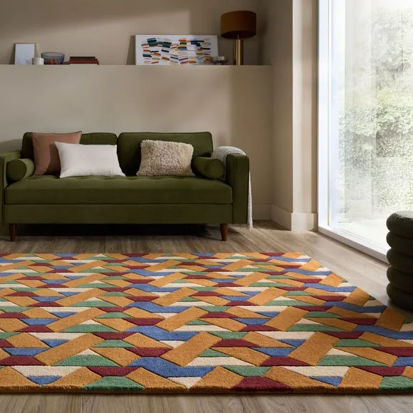 Connect Geometric Wool Rug 1