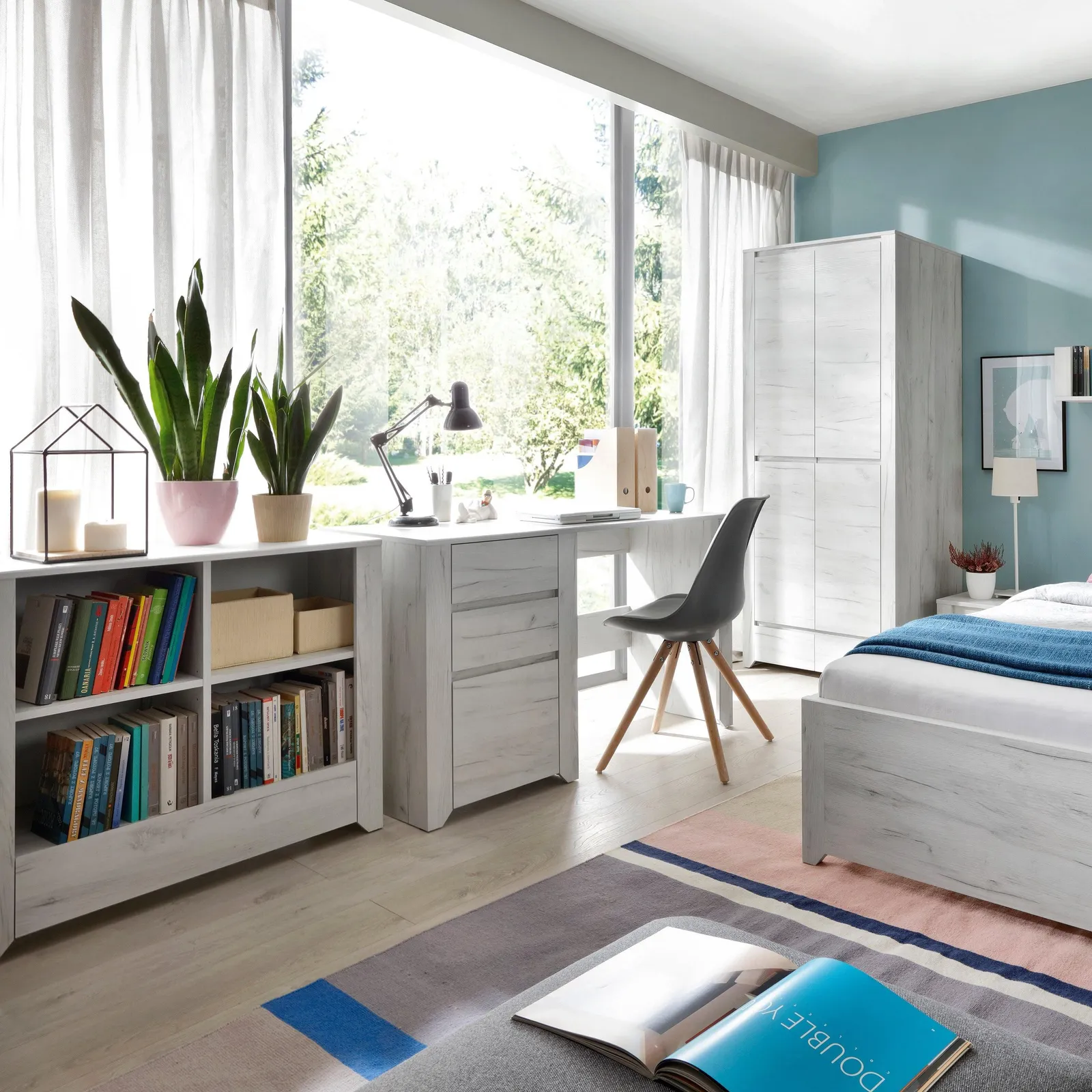 Furniture To Go Angel 3 Drawer Desk in White 4