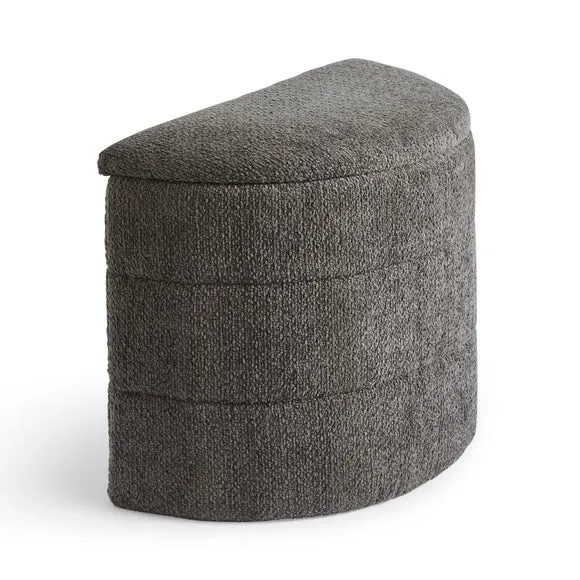 Chenille Half Moon Ottoman 4