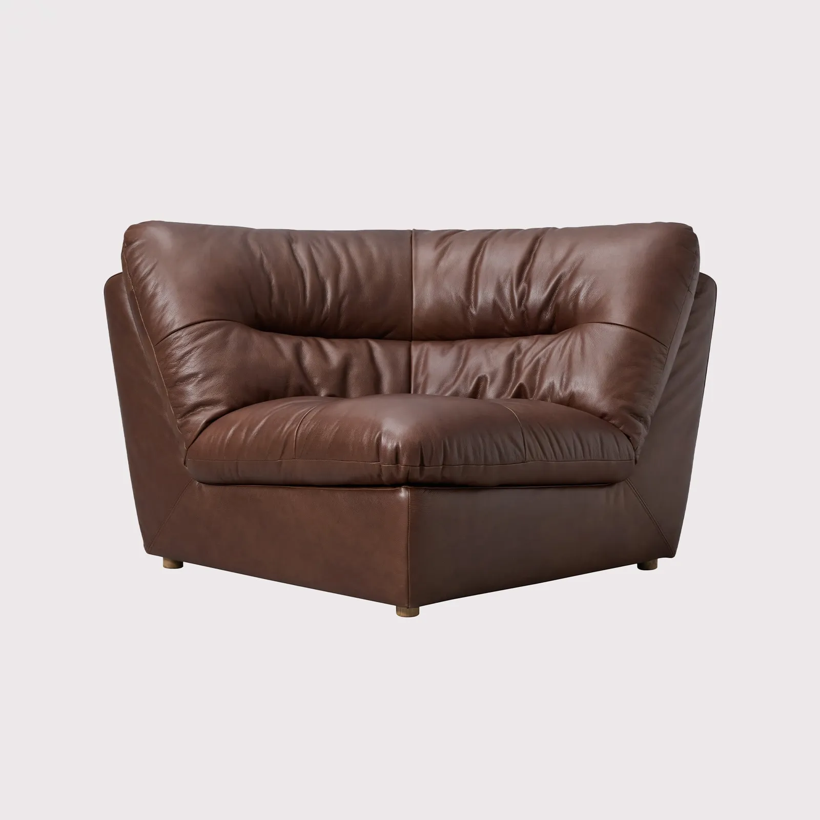 Timothy Oulton Lush Sectional Corner Modular Sofa, Brown Leather | Barker & Stonehouse
