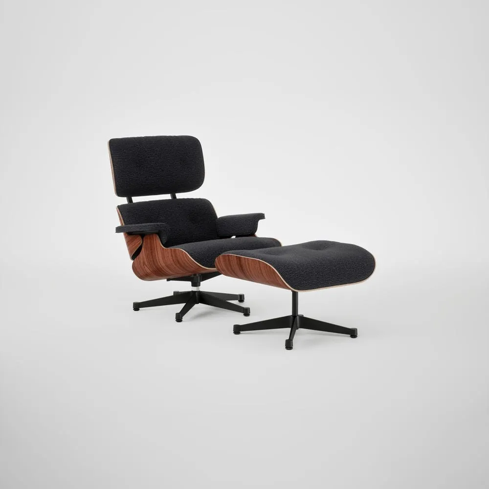 Vitra Eames Lounge Chair & Ottoman Santos Palisander Contemporary Nubia 11 Anthracite Black Base 05 1