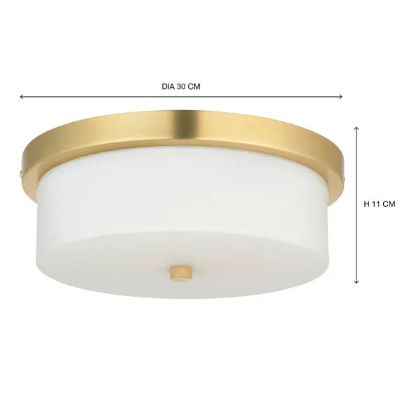 Roan Gold Bathroom Flush Ceiling Light 5