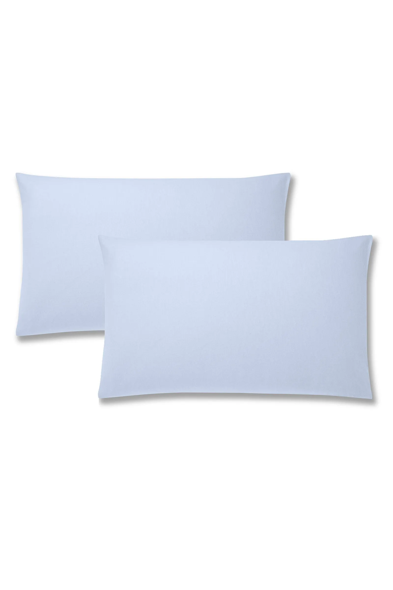 Catherine Lansfield 'Brushed Cotton' Pillowcase Pair in Light Blue 4