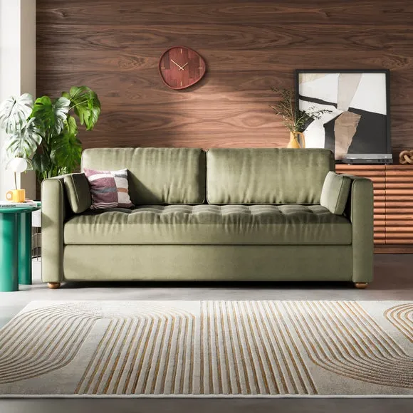 Zoe II Velvet 3 Seater Sofa 1