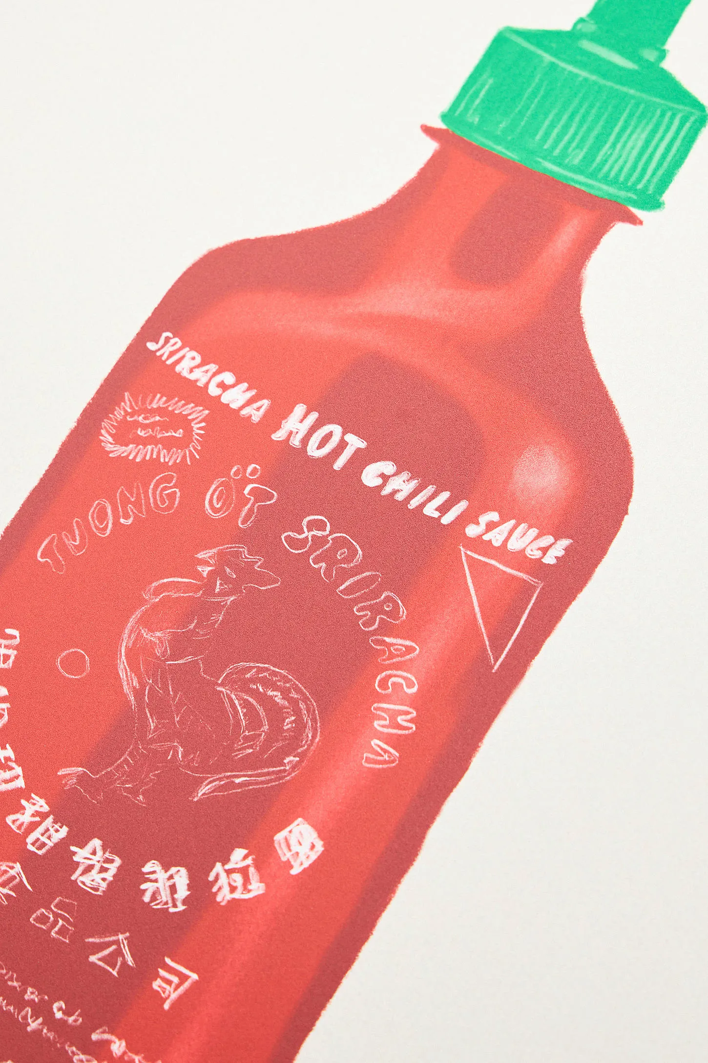 By Khai By Khay Sriracha 30x40 Wall Art Print - Red 2