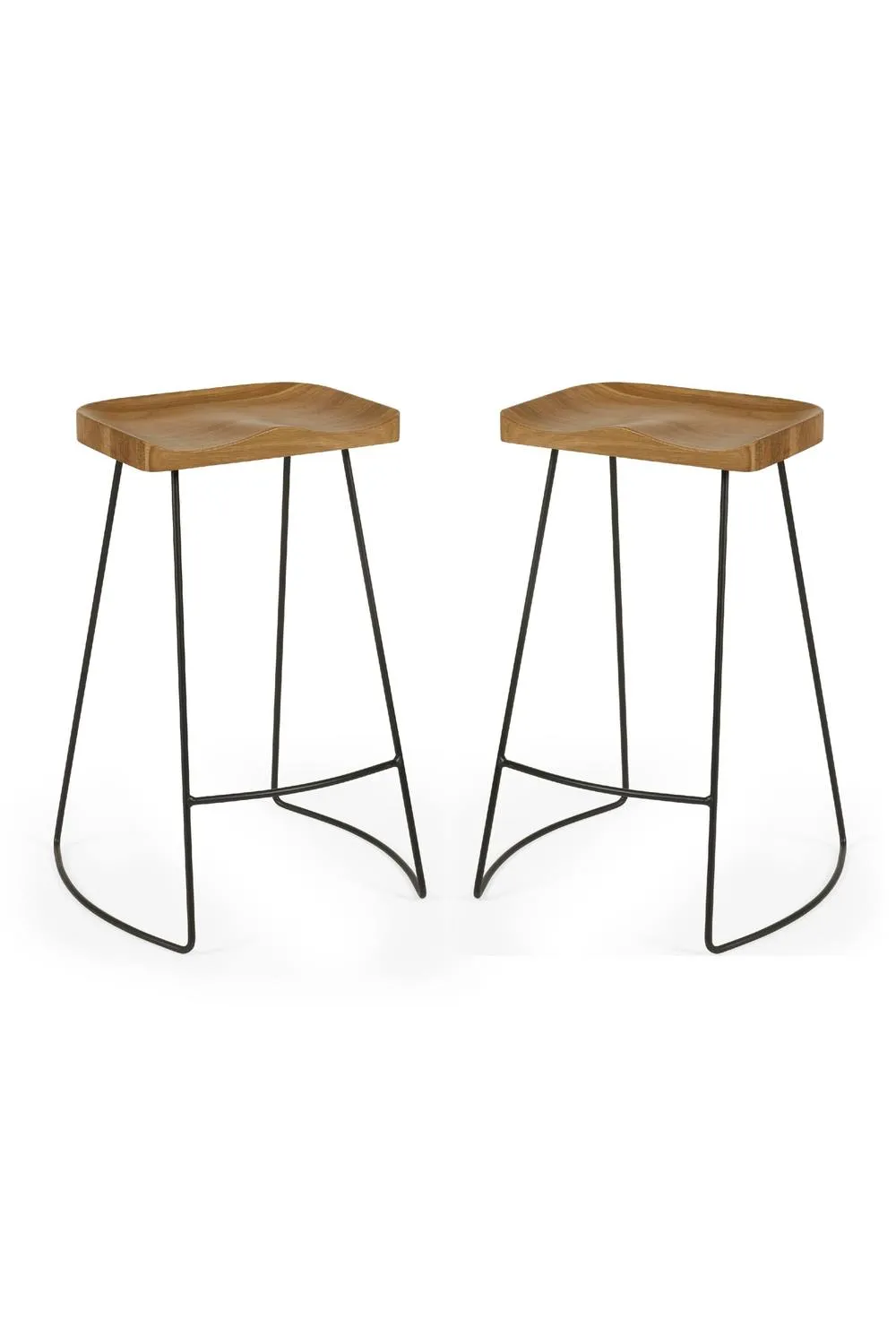 Julian Bowen Travis Bar Stool (Set of 2) in Light Oak 2