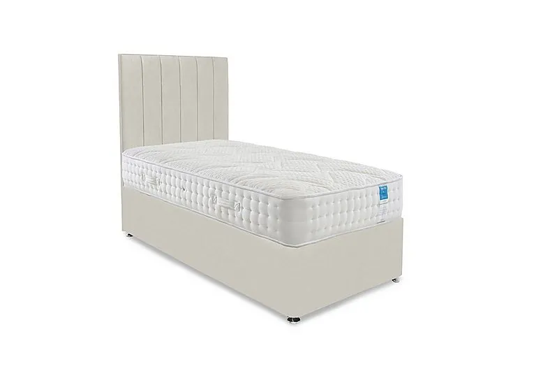 Luxury Firm Divan Set - Small Single - Plush Ecru