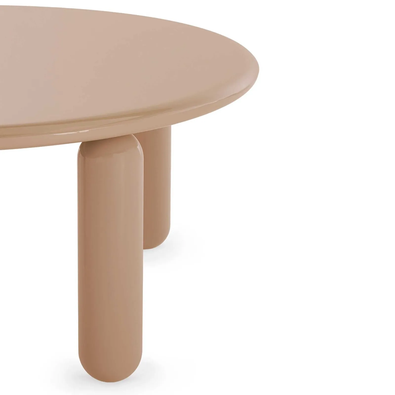 Kartell Undique Mas Side Table 85X85X30 Powder, Round, Neutral Wood | Barker & Stonehouse 3