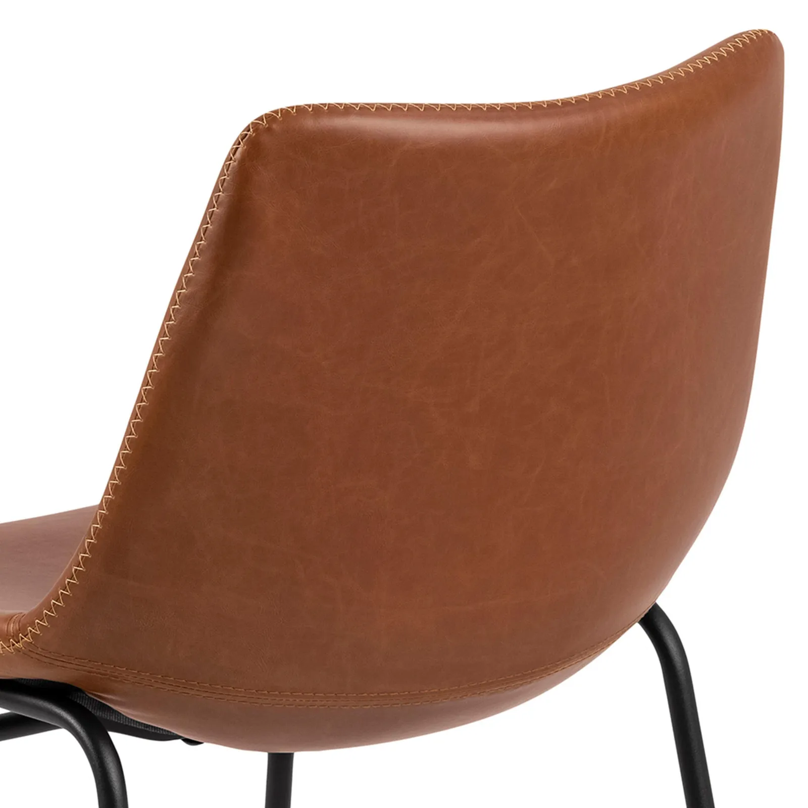 Furniture To Go I_Oregon Dining Chair In Brown with Cream Stitching 5