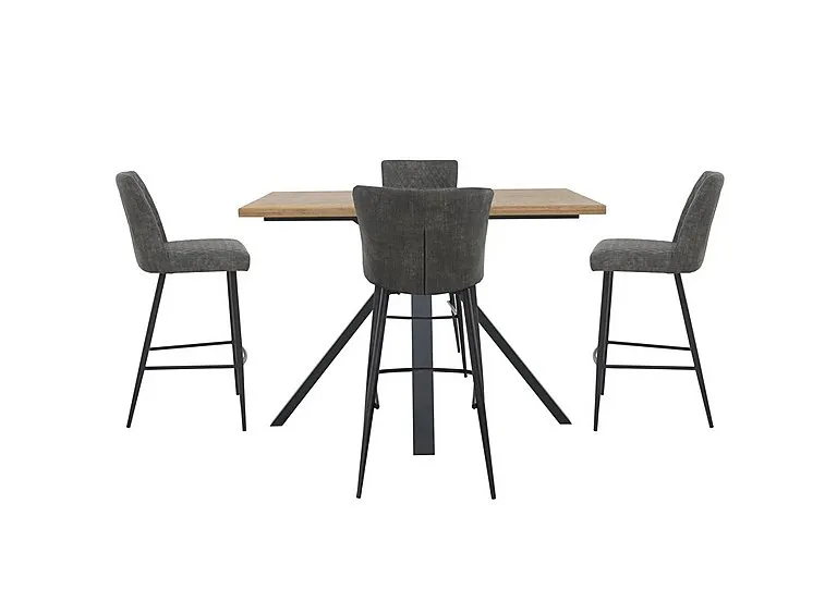 Earth Large Table and 4 Bar Stools