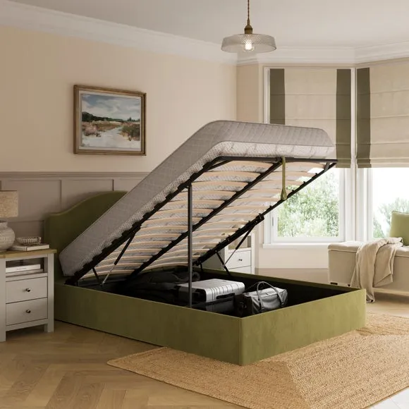Maylee Velvet Ottoman Bed Frame 3