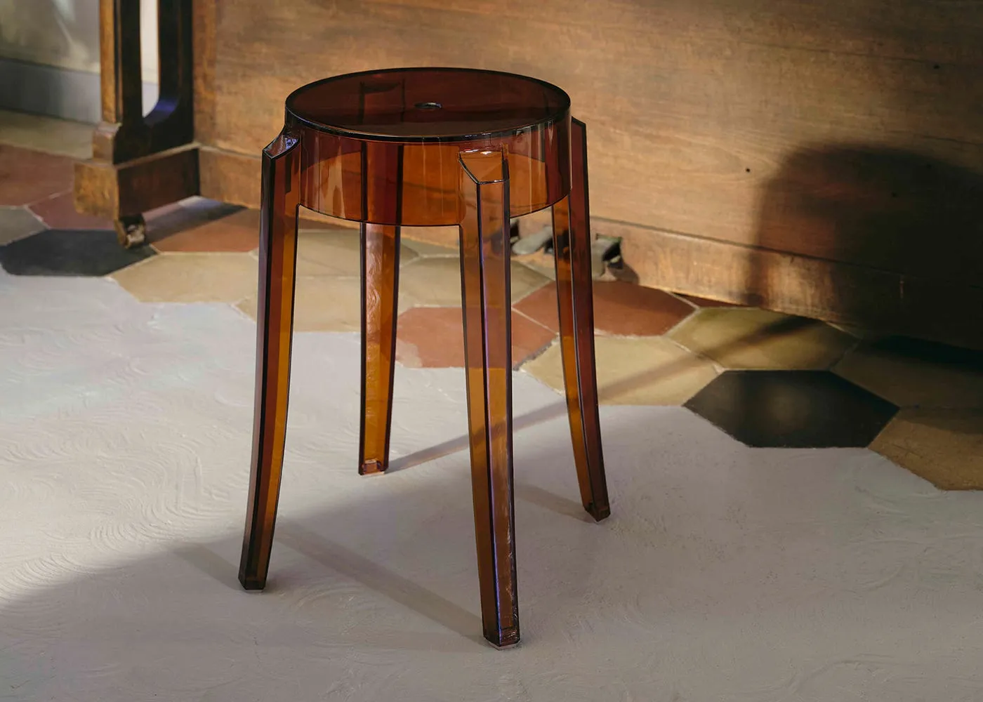Kartell Charles Ghost Bar Stool 75cm Crystal Set of 2 3