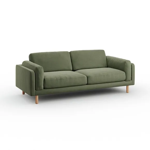 Newton Matte Plush Velvet 4 Seater Sofa 6