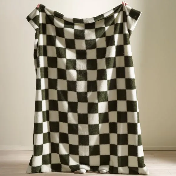 Cosy Soft Checkerboard Throw Blanket 130cm x 170cm 2