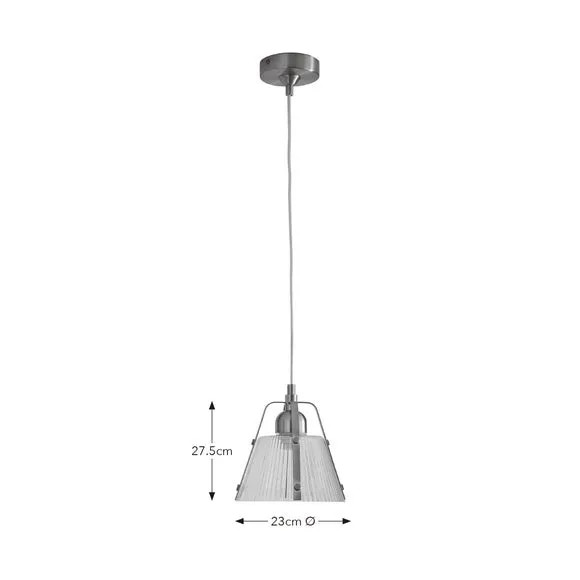 Luca Ribbed Adjustable Pendant Light 5