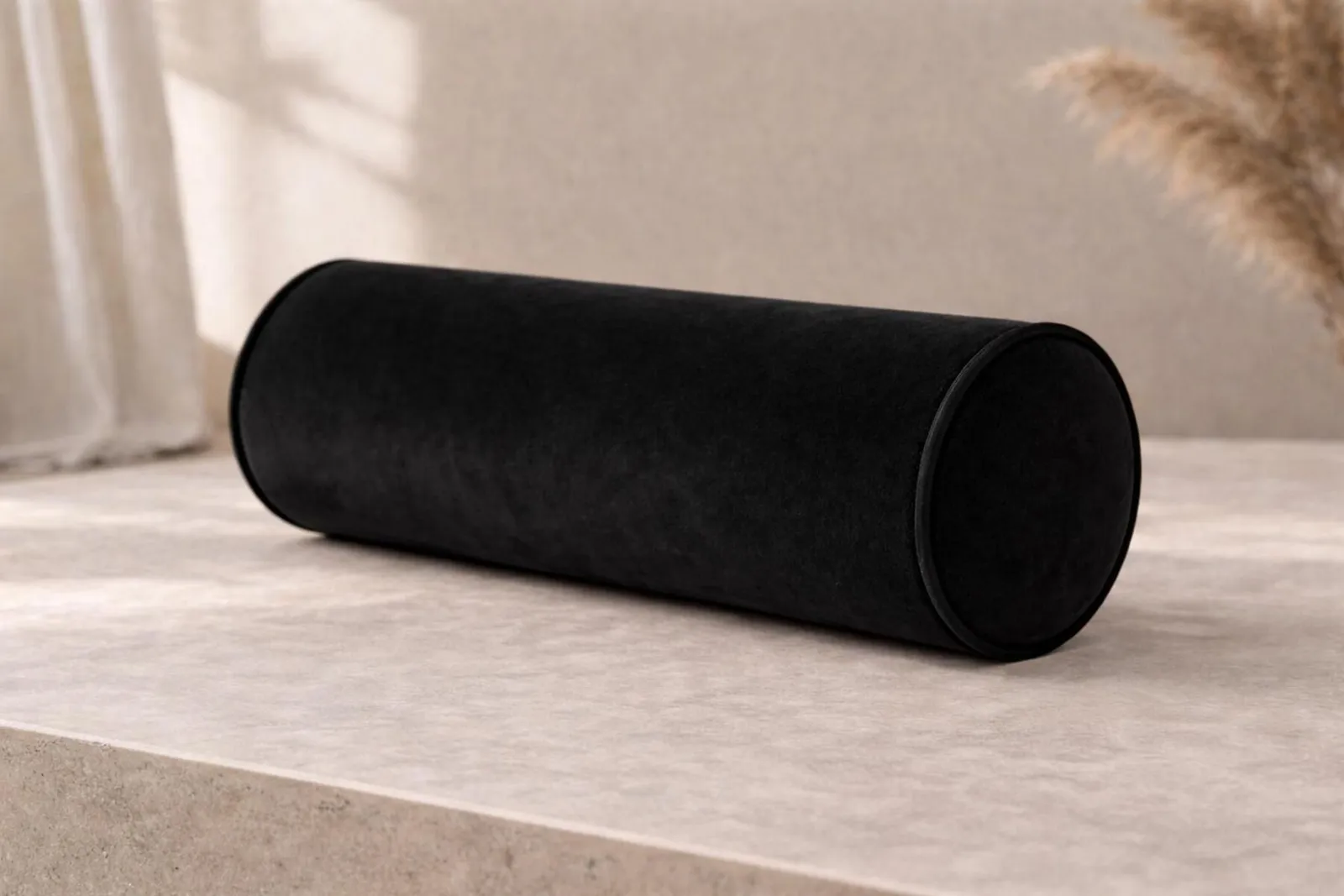 HOB Furniture Bolster Cushion with Black Piping