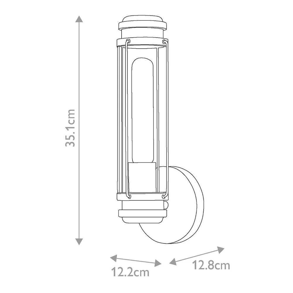 Netlighting Masthead 1 Light Outdoor Wall Light Heritage Brass & Black IP44 2