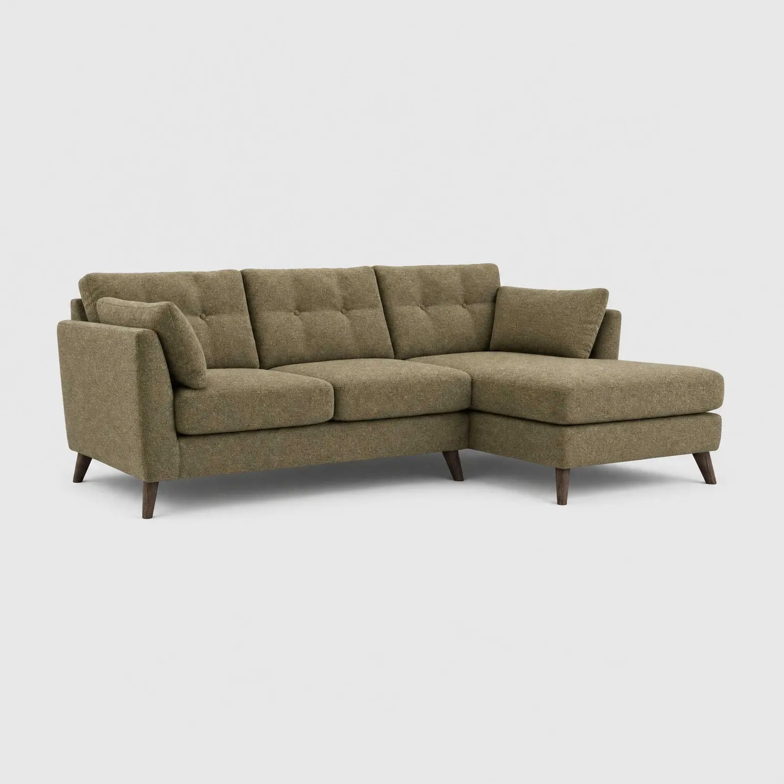 Benton Right Hand Corner Chaise Corner Sofa, Green Fabric | Barker & Stonehouse 1