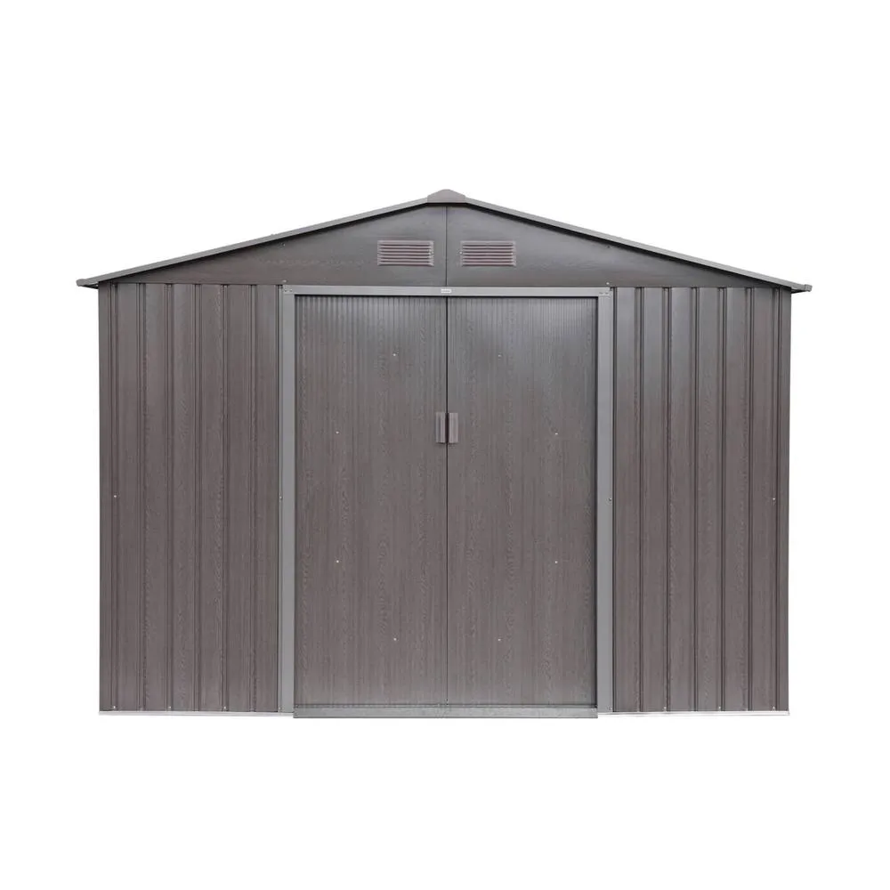 sweeek Metal garden shed 5.29m² with anchoring kit in Grey 2