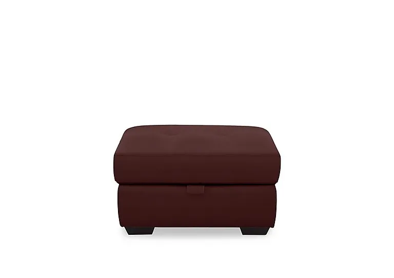 Dinky Leather Large Storage Footstool