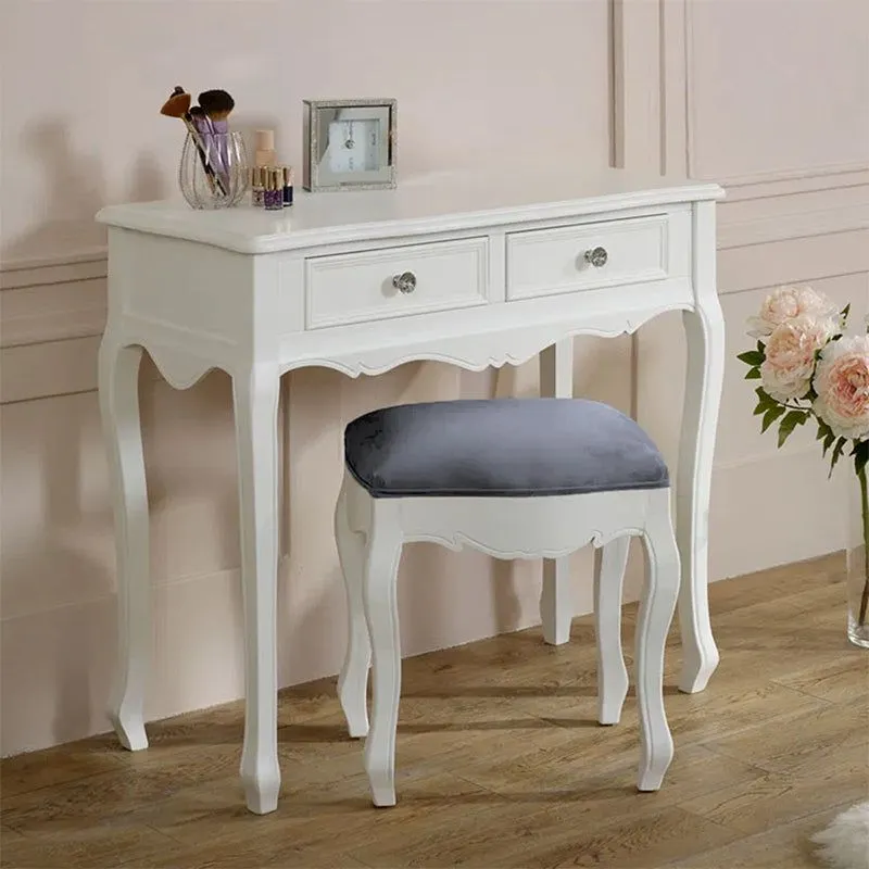 Melody Maison White Dressing Table & Stool Set - Victoria Range