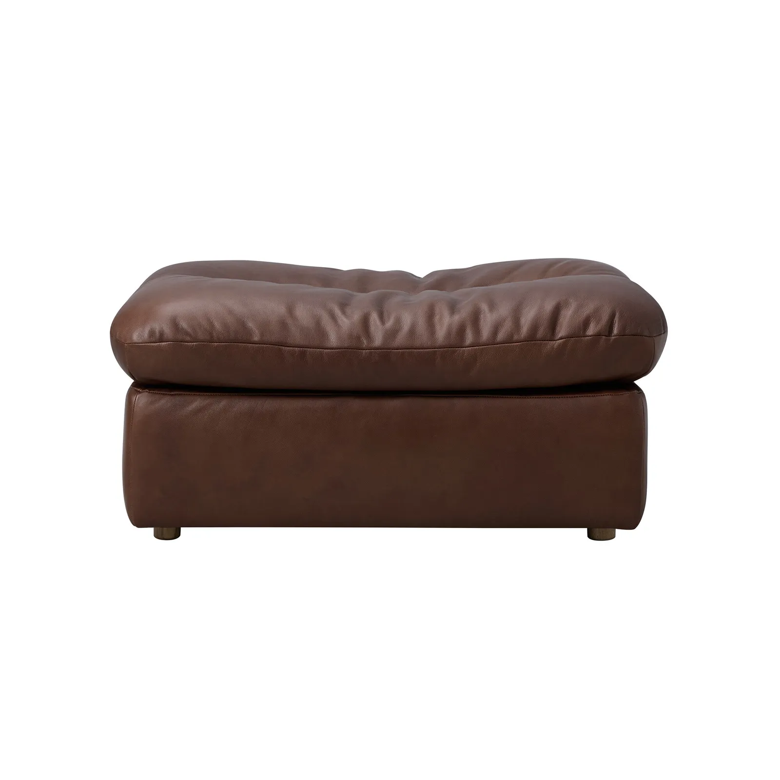 Timothy Oulton Lush Sectional Footstool, Brown Leather | Barker & Stonehouse 3
