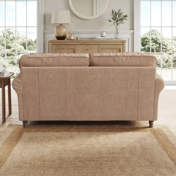 Flori Tonal Plush Chenille 2 Seater Sofa 3