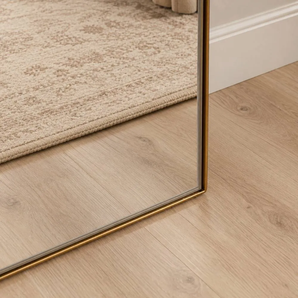 Melody Maison Large Arch Gold Framless Full Length Wall Mirror - 150cm x 60cm 3