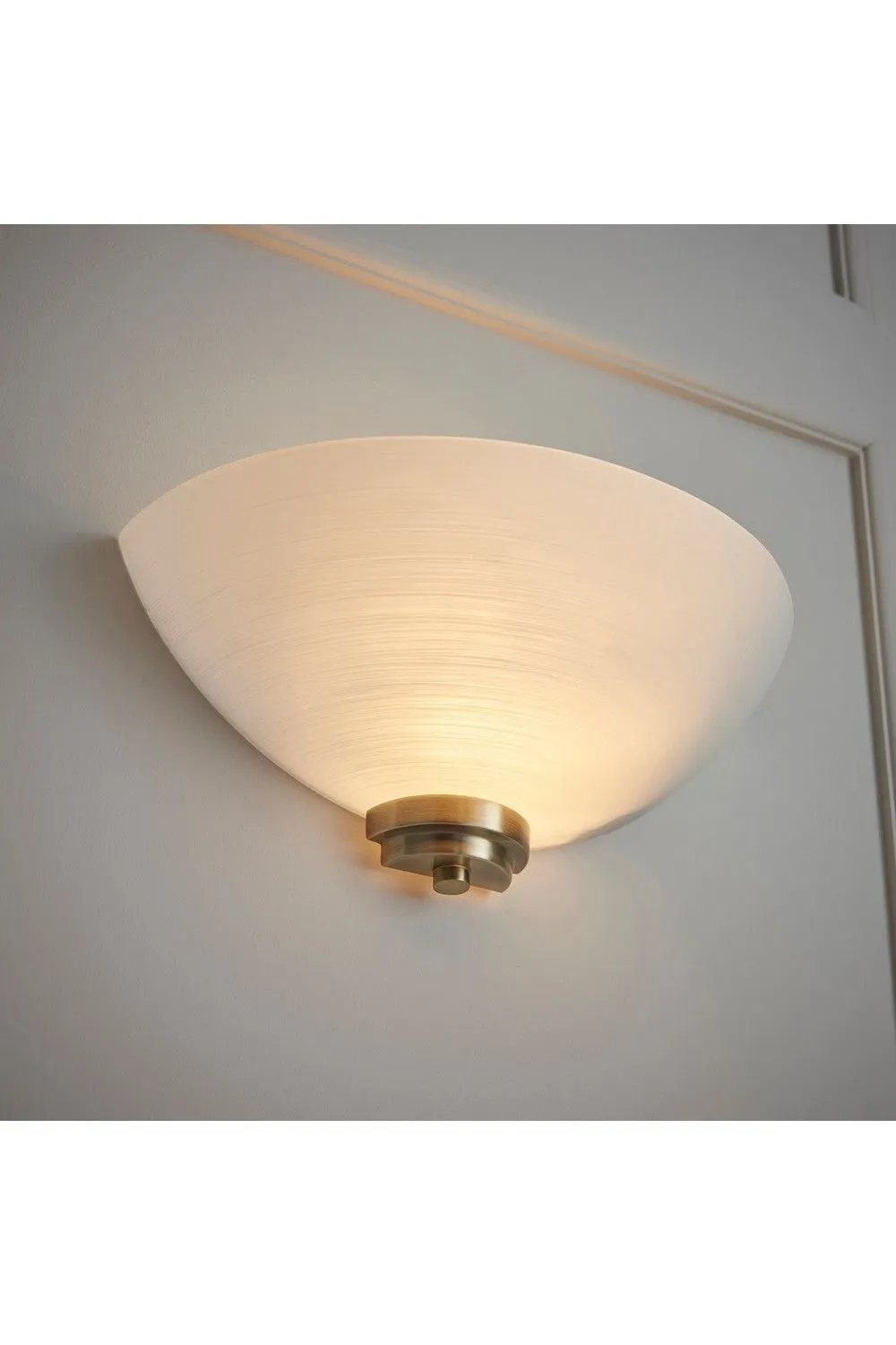 Netlighting Welles 1 Light Indoor Wall Uplighter White Antique Brass E27 in Gold 4