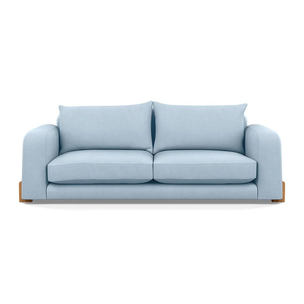 Heal's Nuvola 4 Seater Sofa Capelo Linen-Cotton Sea Shanty Natural Oak Feet 1