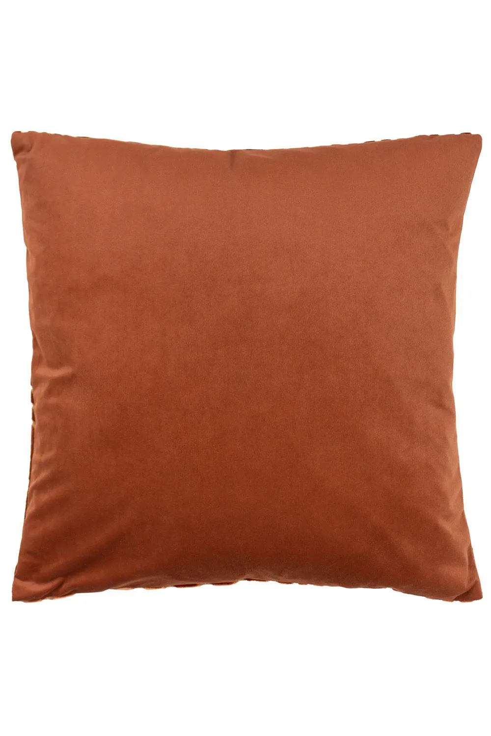 Paoletti Evoke Cut Velvet Cushion in Burnt Orange 2